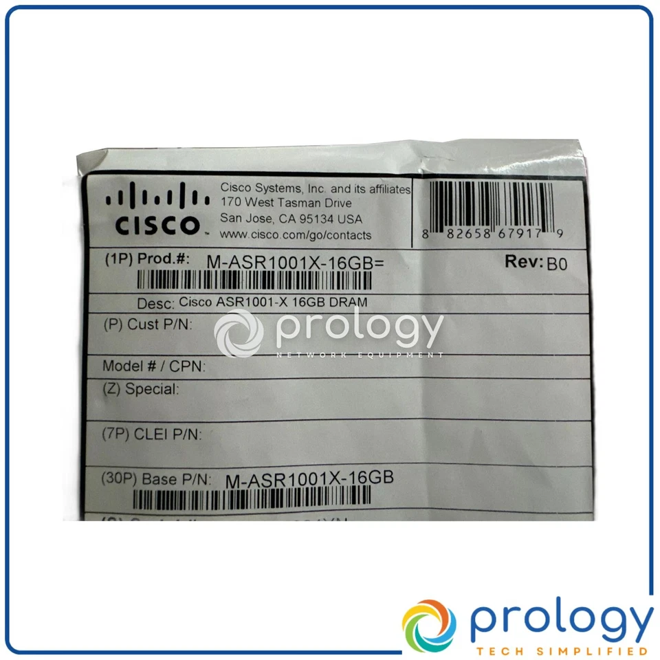 *Brand New* Cisco M-ASR1001X-16GB (2x8GB) 16GB Memory for Cisco ASR 1001X - Image 1 of 3