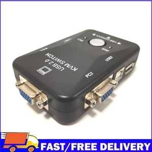 USB 2.0 KVM Switch Splitter 1920x1440 2 In 1 Out VGA KVM Switcher Selector - Afbeelding 1 van 12