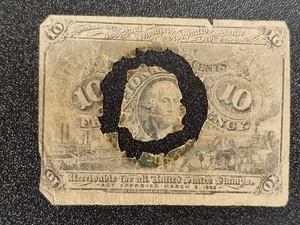 Fractional Postage Currency Five Cents 5c Circulated #92357 - Picture 1 of 2