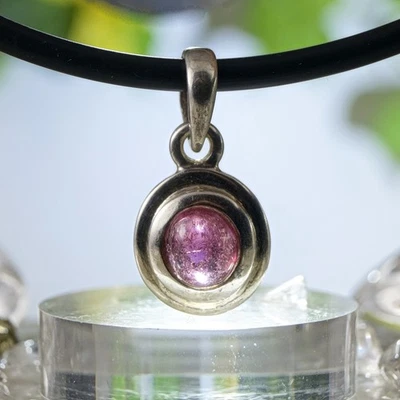 Roter Turmalin Anhänger Rubellit Sterling Silber 925 24 mm 15,5 ct Brasilien - Bild 1 von 4