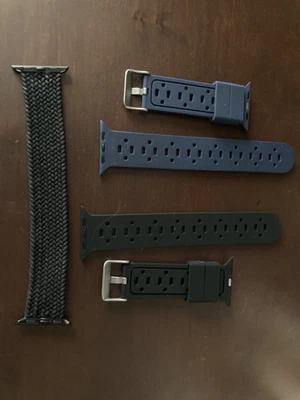 New Lot 3 Apple Watch Wristbands 1 2 3 4 5 6 7 8 9 SE Silicon Sport Stretch - Image 1 of 4