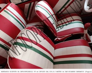 LINEA PERSONALIZZATA MAX EXTEND COPRISEDILI FIAT 500 EPOCA BIANCO-TRICOLORE - Picture 1 of 20