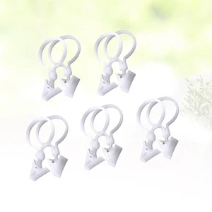 12 x 6 cm Duschvorhang Schnalle kleine Ringe mit Clips zum Aufhängen - Bild 1 von 12