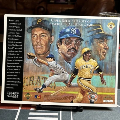 1994 UD Baseball Heroes AllStar Game Pittsburgh Lithograph Reggie Jackson Garvey - Image 1 of 4