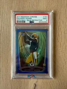 2014 Bowman Chrome Davante Adams Blue Refractor #197 | RC | /199 | PSA 9 - Bild 1 von 2