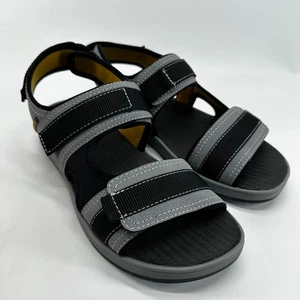 Rockport Lucky Bay Sport 3 Strap CH9930 Strappy Sandals Gray Black Men's Sz 7.5 - Picture 1 of 10
