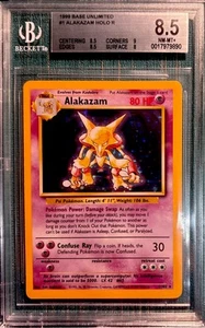 Pokemon Base Set Unlimited Alakazam 1/102 Holo Rare BGS Grade 8.5 - Picture 1 of 2