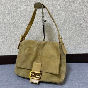 Fendi Baguette Schultertasche, Wildleder beige - Bild 1 von 18