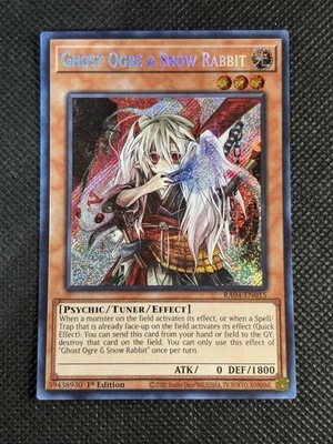 YuGiOh! - Ghost Ogre & Snow Rabbit RA04-EN015 Secret Rare 1st Edition Near Mint - Image 1 of 2