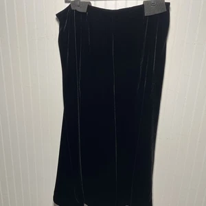 J Peterman Black Velvet Skirt Size 16 - Picture 1 of 13