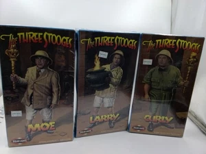 Three Stooges Polar Lights Model Set Complete Larry Moe Curly NEW - Picture 1 of 5