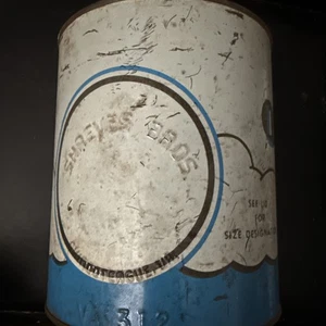 RARE VINTAGE SHREVES BROS. OYSTER TIN, CHINCOTEAGUE, VA 1 GALLON TIN - Picture 1 of 10