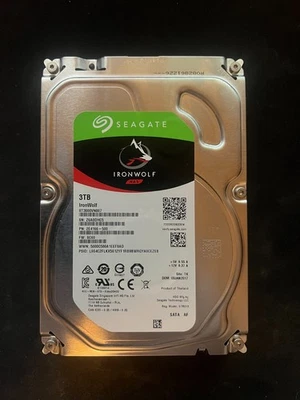 3TB Seagate Ironwolf NAS Drive, ST3000VN007, F/W: SC60, Fully Tested - See Notes - Image 1 of 3