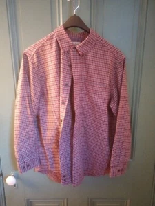 LL Bean Herren L-REG Flanellhemd ROT/BLAU kariert traditionelle Passform schön! Super Soft - Bild 1 von 4