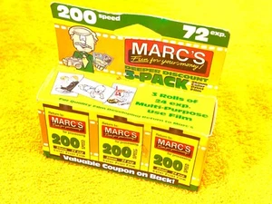 MARCS 72 Exposure 200 Speed 35mm Film 3 Pack ( OCT 1999 ) STILL NEW SEALED BOX - Picture 1 of 6