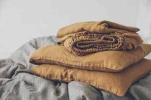Linen Stonewashed Fitted Sheet, Bohemian Washed Linen sheet, Soft Bedding Sheet - Picture 1 of 2