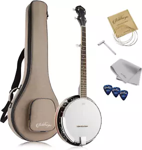5-String Banjo Left Handed w/ Closed Back Mahogany Resonator Geared 5th Tuner - Picture 1 of 7