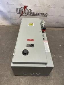 Square D Size 1 FVNR Combination Starter Disconnect Switch Disconnect - Picture 1 of 11