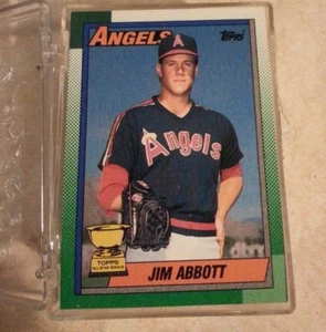 1990 Jim Abbott Topps card # 675, 90 Mint Condition Cards. - Picture 1 of 5