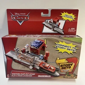 NEW MATTEL DISNEY CARS PISTON CUP PIT STOP Story Set Play & Race Launcher 2014 - Picture 1 of 7
