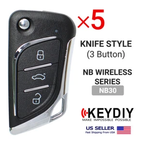 5x KEYDIY KD Universal Car Flip Remote Wireless Key Knife Style 3 Buttons NB30 - Picture 1 of 4