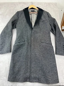 Canali SILK Wool Overcoat Size 50 M/L Designer Men's Coat Made in Italy Gray - Picture 1 of 19