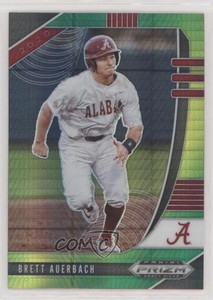 2020 Panini Prizm Draft Picks Green and Yellow Hyper Brett Auerbach #PDP160