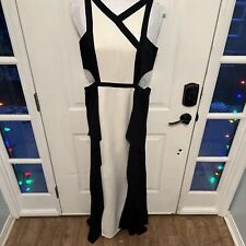 BCBG MAXAZRIA  Alyssia Black White Colorblock Evening Gown Size 12 *SEE PHOTOS*