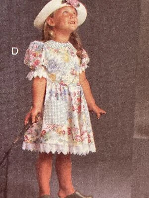 UNCUT Vintage 1994 Vogue for Me 9135 Girls Dress With Variations Sz 5 6 6X - Image 1 of 4