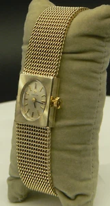 Orologio donna oro giallo 14 carati Omega bracciale maglia carica manuale usato in ottime condizioni - Foto 1 di 10