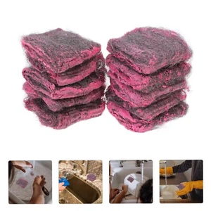 10 Pieces Soaped Steel Pads Effective Cleaning Soap Pads Scratch Metal Scouring - Picture 1 of 9