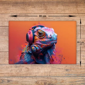 Iguana Chopping Board Glass Animal Cutting Board Kitchen Worktop Saver - Picture 1 of 5