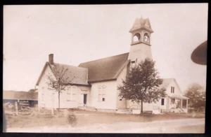 RPPC Cass City Michigan MI Baptist Church early 1900s Unposted Postcard - Picture 1 of 2