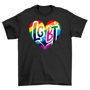 Pride_77 Rainbow Heart LGBT T-Shirt - Wear Your Pride Loud and Proud! 100% Cotto - Bild 1 von 46