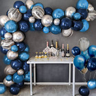 Djlla Blue Balloon Arch Kit,Balloon Garland Navy Blue Latex Agate Ballon Blue 85