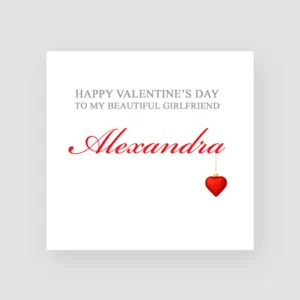 Tarjeta de San Valentín personalizada hecha a mano para su novia prometida esposa corazón - Imagen 1 de 4