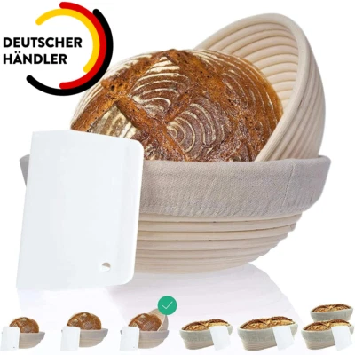 Gärkorb Gärkörbe Gärkörbchen Brotform aus Peddigrohr zum gären | Gärkorb Set - Bild 1 von 4