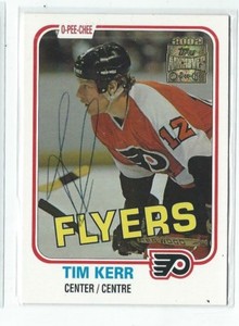 Tim Kerr Signed 2002 O-Pee-Chee Topps Archives 1981/82 Card #251