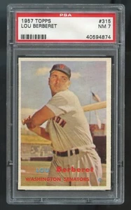 1957 Topps #315 Lou Berberet Senators PSA 7 NEAR MINT 4874 - Picture 1 of 2