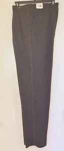 NEW Chiarelli Black Tuxedo Pants 100% Wool NWT 46 waist Unhem Super 100's Italy - Picture 1 of 11
