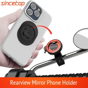 Motorcycle Phone Mount, Motorbike Rearview Mirror Phone Holder【Series C - Gen1】 - Picture 1 of 9