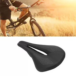 (Black)155mm Widen Carbon Fiber Leather Saddle Cushion Hollow FB - Picture 1 of 23