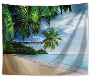 wall art design paradise sea summer ocean beach wall hanging tapestry - Picture 1 of 1