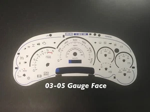 03, 04, 05 Silverado, Tahoe Speedometer white GAUGE FACE. FOR LEDS - Picture 1 of 1