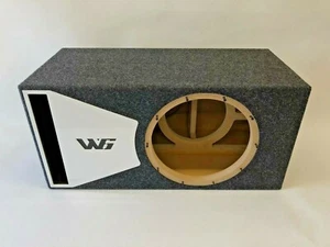 JL Audio 12W6v3 ported subwoofer box SPECIAL EDITION with white plexi port trim - Picture 1 of 7