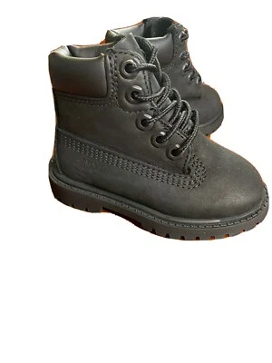 Timberland Toddler Black Leather Hiking Boots Size 5M - Image 1 of 4