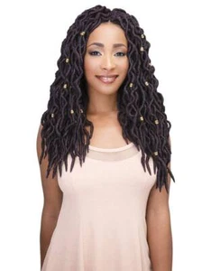 JANET COLLECTION CROCHET BRAID - 2X MAMBO WAVE FAUX LOCS 14″ #1B - Picture 1 of 2