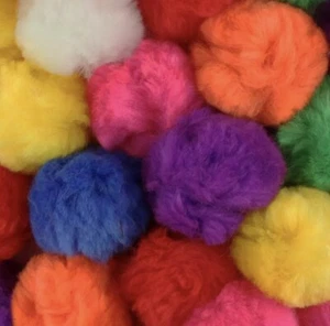 AAAAA * 3 Inch Assorted Colors * Pom Poms * 25 Pieces * LARGE 3 INCH * - Picture 1 of 1