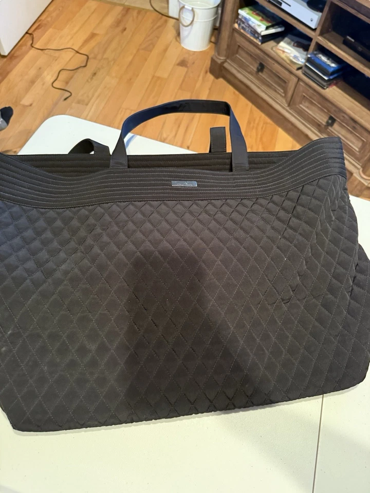 Bolso grande Vera Bradley negro con interior de guepardo Foto 1 de 3