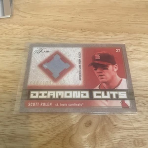 2003 Flair Diamond Cuts Scott Rolen Cardinals Game Used Jersey #d 048/100 - Picture 1 of 3